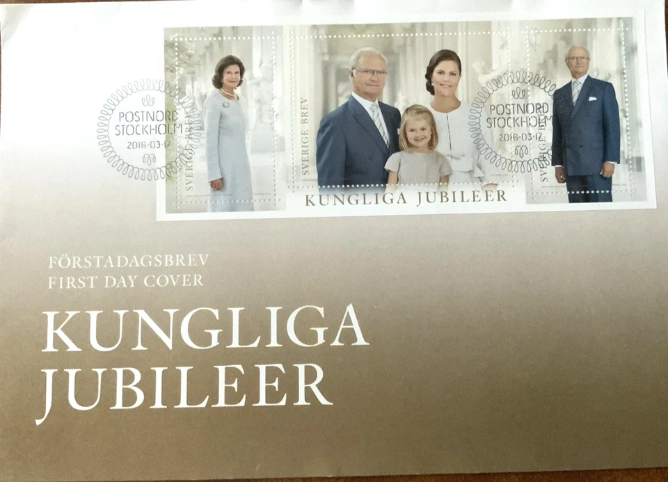 Sweden 2016 #2773 Swedish Royalty SHEET GUSTAF 70TH BIRTHDAY FDC +INFO CARD UNA - Image 1 of 1