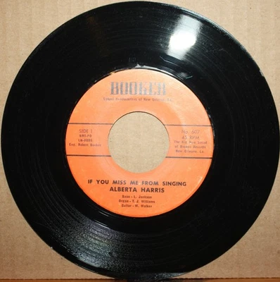 ALBERTA HARRIS If You Miss Me Singing PRECIOUS LORD N.O. GOSPEL 45 on BOOKER 607 — 第 1/2 张图片