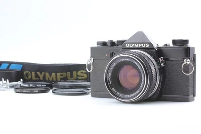 Meter Works!【 Near Mint 】Olympus OM-1 SLR Black F.Zuiko 50mm F/1.8 From... - Image 1 of 4