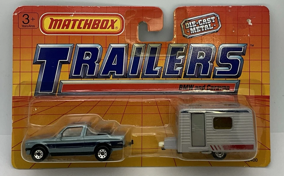 1990 Matchbox Trailers/Two Packs BMW Cabriolet & Caravan TP-123 - Image 1 of 4