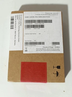 Fujitsu 64GB DDR4-2933 ECC Reg RDIMM 2Rx4 Server RAM S26361-F4083-L364 UR_0.06_6 - Bild 1 von 4