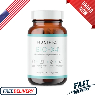 Suplemento probiótico para control de peso Nucific Bio-X4 4 en 1 90 cápsulas Foto 1 de 4