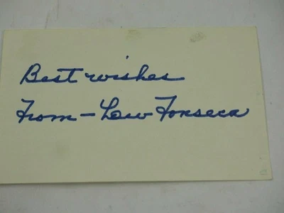 Lew Forseca Signed Autographed Index Card - Image 1 of 4