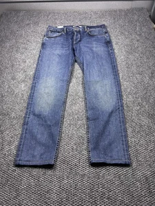 Billy Reid Jeans Mens 36 Blue Slim Cut Selvedge Denim Button Fly Made USA - Picture 1 of 10