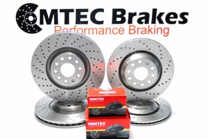 SEAT LEON CUPRA 5F1 FRONT REAR BRAKE DISCS PADS DRILLED MODELS WITH TRW CALIPERS - Picture 1 of 8