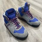 Vintage Merrell Suede Hiking Boots Women's Size 6 Lady Placer Gray Blue Purple