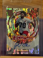 2023 Panini Donruss Elite Paris Johnson Jr RC Turn of the Century Auto # 4/5