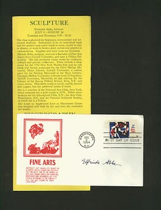 ELFRIEDE ABBE * envelope signed by notable artist & sculptor * autograph * FDC - Picture 1 of 1