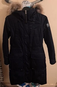 Woolrich Dark Blue Arctic Parka with Detachable Fur Hood - Medium - Picture 1 of 6