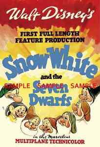 Snow White & the Seven Dwarfs  11" x 17") Movie Collector's Poster Print - B2G1F