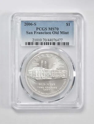 MS70 2006-S San Francisco Old Mint Commemorative $1 PCGS Blue Label - Image 1 of 4