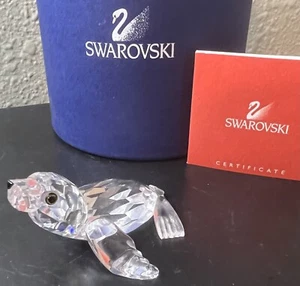 Swarovski Crystal 7661 004 Baby Sea Lion Aquatic Worlds BOX Cert Mint EUC Retire - Picture 1 of 12