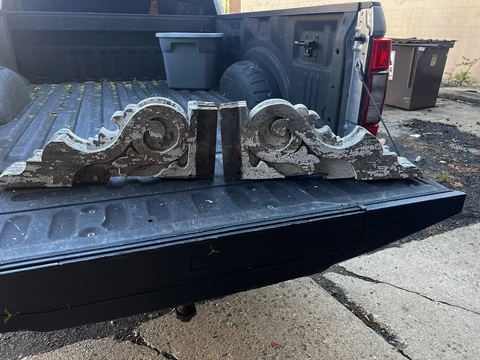 pretty pair c1880 victorian gingerbread porch OR eave corbel brackets 24.5/9.5/3 Cover