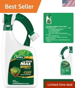 Liquid Green Max Lawn Fertilizer & Iron Supplement - Easy Hose Application - Picture 1 of 12
