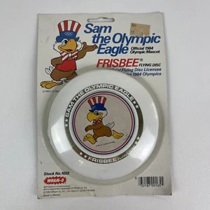 Wham O Frisbee Pocket Pro 25G 1984 Sam Olympic Eagle Package White 4.75” - Picture 1 of 8