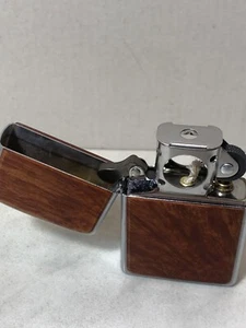 WOOD ZIPPO LIGHTER pipa pipe   REGULAR MODEL CHROME  NEW ACCENDINO NUOVO - Picture 1 of 5