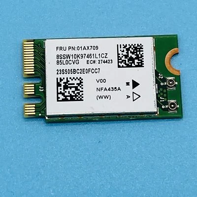 QUALCOMM QCNFA435 802.11A/B/G/N/AC WLAN M.2 BLUETOOTH 4.1 WIFI CARD 01AX718 - Image 1 of 2
