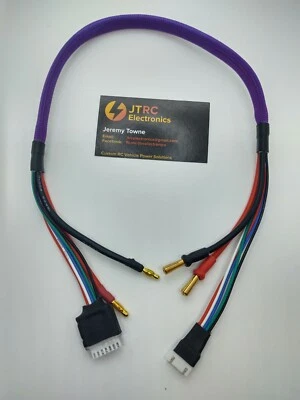 24 Long RC Balance Charge Lead Charger 4mm 2s/4s battery 4/5mm banana - Image 1 of 4