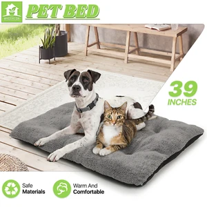 Plush Pet Cat Dog Bed Rectangle Pet Mattress Self Warming Sleeping Kennel Nests - Picture 1 of 9