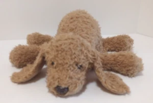 Gund Puddles Brown Puppy Dog w Red Collar Floppy Plush Stuffed Animal 11" - Picture 1 of 9