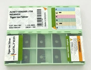 Inserti fresa WALTER ADMT160608R-F56 WSM45X MADE IN GERMANY NUOVI 10 pz. - Foto 1 di 2