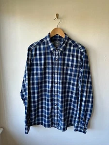 Fat Face Check Blue Shirt Size L, Slim Fit | Checkered Large Casual Smart Vtg - Picture 1 of 18
