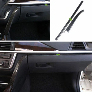 For BMW 3 4 Series GT 2013-2019 Real Carbon Fiber Co-Pilot Dashboard Strip Trim - Picture 1 of 5