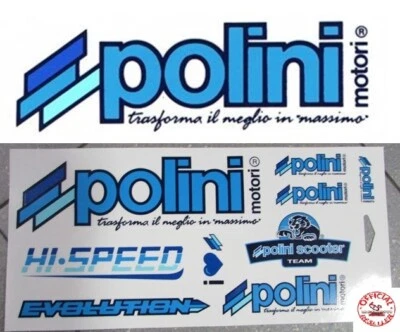 Kit adesivi decalco stickers Polini team 225.020 fondo trasparente