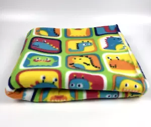 NEU FLEECE STOFF bunte lustige Monster ca. 62" x 52" verspielt glücklich - Bild 1 von 7
