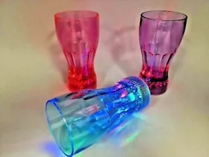 12X 10oz Coke Flashing Drinking Glass LED Light Up Shot Bar Club Party Beer Cup - Picture 1 of 4