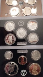 U.S. Mint 2014-S Silver Proof 14-Coin Set with COA, Some Coins Slightly Toned. - Picture 1 of 8