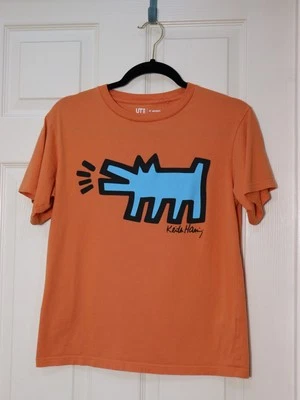 Uniqlo Keith Haring UT Archive Orange Dog Graphic Tee Kids Size 13 - Image 1 of 4