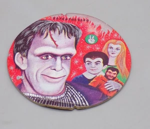 vintage 1960s Japanese THE MUNSTERS maru menko TRADING CARD Herman WOLFIE Eddie - Picture 1 of 4