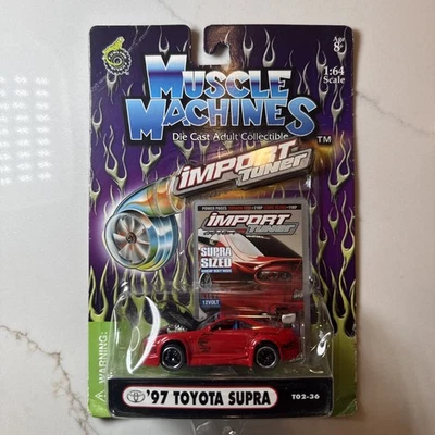 Muscle Machines Import Tuner 1:64 Scale Red 1997 Toyota Supra - Image 1 of 4