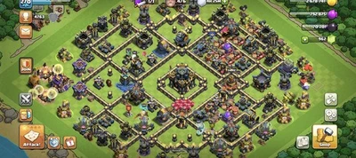 TH17 FULLY MAXED HEROES 100/100/90/75/50 | MANY SKIN |MAXED WALLS |MANY SCENERYS - Image 1 of 4
