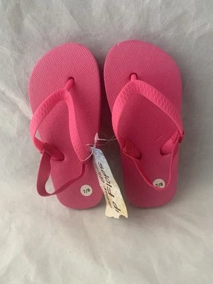 Girls Toddler Size 7/8 Shoes Clogs Sandals Flip Flops Pink                   B20 - Image 1 of 4