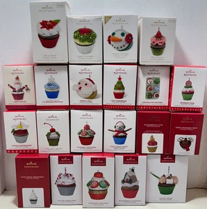 21 Christmas Cupcakes Hallmark Ornaments - Complete Series & Limited Edition Lot - Picture 1 of 10