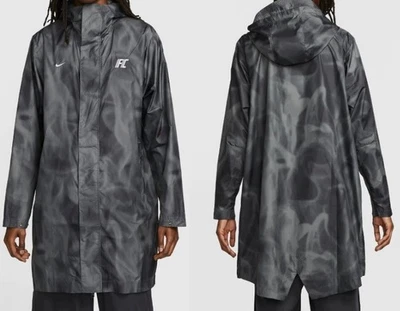 Nike Repel FC Tejido Gráfico Con Capucha Negro Fútbol Suelto Parka Chaqueta Para Hombres M RARO Foto 1 de 4