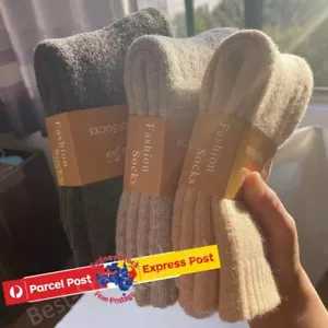 6 Pairs 6-11 AUSTRALIAN MERINO WOOL THERMAL HEAVY DUTY EXTRA THICK WORK SOCKS - Picture 1 of 15