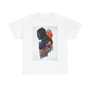 Camisa Pantera Negra Póster de Película Retro Colorido Pintura Unisex Camiseta de Algodón Pesado - Imagen 1 de 13