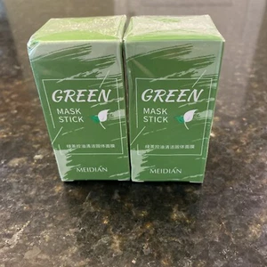 MEIDIAN Poreless Deep Cleanse Green Tea Oil Mask Sticks Control Clean Solid 2pk - Picture 1 of 6