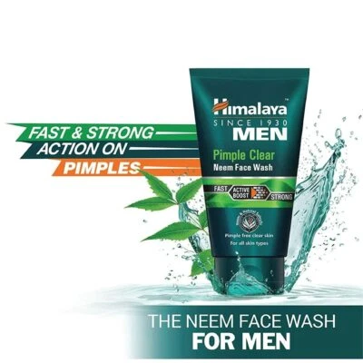 Himalaya Men Pimple Clear Neem Face Wash,Helps unclog pores -50/100 ML - F S - Image 1 of 4