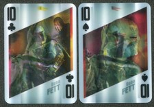 Boba Fett Star Wars 3-D Lenticular Lot of Two Playing Cards CCG