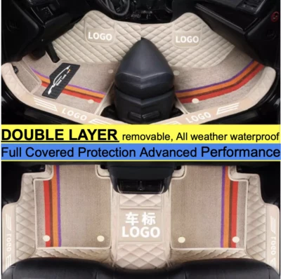 Benz E300 E350 DOUBLE LAYERED Car Floor Mat Carpet 2016/2017/2018/2019/2020/2021 Foto 1 de 4