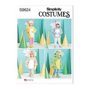 Simplicity Toddlers Animal Costumes Sewwing Pattern S9624 - Picture 1 of 8