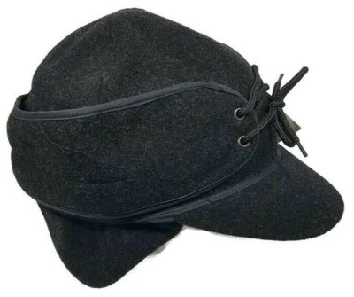 Gorra de lana plegable negra o gris Wyoming Traders 6 3/4 (pequeña) Foto 1 de 4