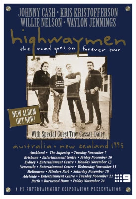 The Highwaymen 1995 concert poster print - Image 1 of 2