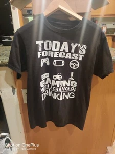 Today's Forecast Gaming Tshirt Black size Medium - Picture 1 of 6