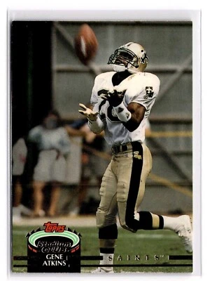 1992 Topps Stadium Club Football Gene Atkins #105 New Orleans Saints - Image 1 of 2