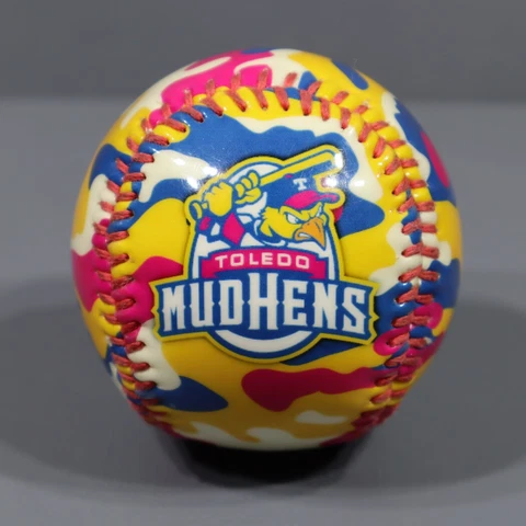 Toledo Mud Hens Souvenir Baseball MiLB Detroit Tigers Affiliate Colorful Camo Cover